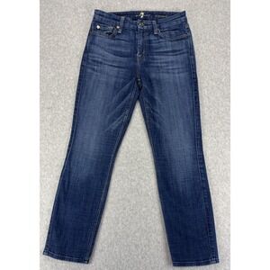 7 For All Mankind Kimmie Crop Skinny Jeans 26 Dark Wash Stretch Denim Normcore